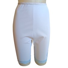 Vtg 60s Hollywood Vassarette Petti Pant Nylon Sz 4 Knickers Bloomers Blue