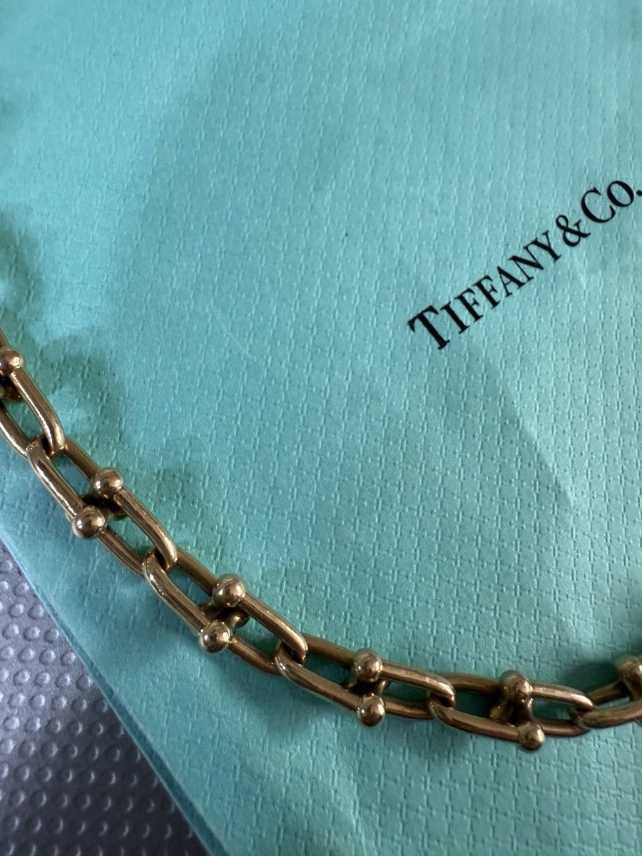 Tiffany & Co. 18k Gold 750 HardWear Small Link Necklace Choker