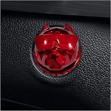 Car Push Start Button Cover - Zinc Alloy Engine Ignition Switch Cover, Red