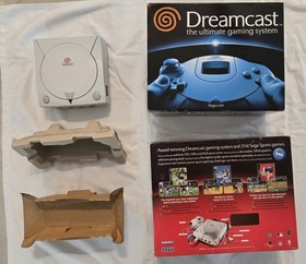 2000 SEGA Dreamcast White Console Sports Edition Bundle CIB W/ SVHS Cable Tested
