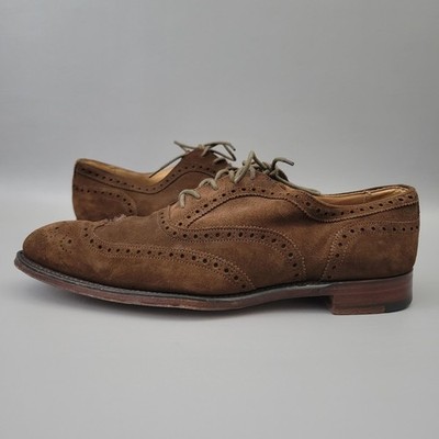 Joseph Cheaney Arthur III Mens Suede Brogue Oxford Shoes  display picture 3