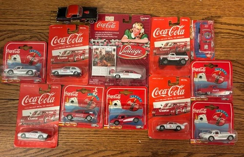 Vintage Coca Cola Coke Die-Cast Metal Toy Vehicles Sealed 1967 Lot of 12