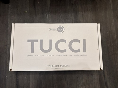 #ad #ad GreenPan™ Stanley Tucci™ Ceramic Nonstick Fry Pan with Lid 12quot; Teal Open box $130.00