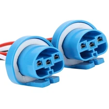 Wire Pigtail Female P 9004 HB1 Head Light Two Harness Bulb Socket Connector Plug