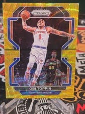 2021 Panini Prizm Obi Toppin Gold Wave Prizm #'d 10/10