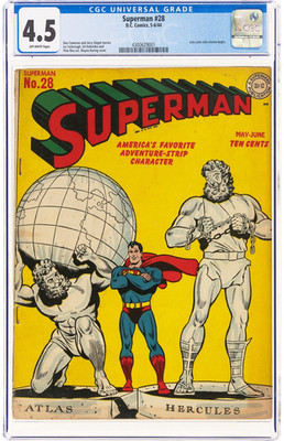 Superman #28 (DC, 1944) CGC VG+ 4.5 Off-white pages. ''Lois Lane, Girl Reporter''