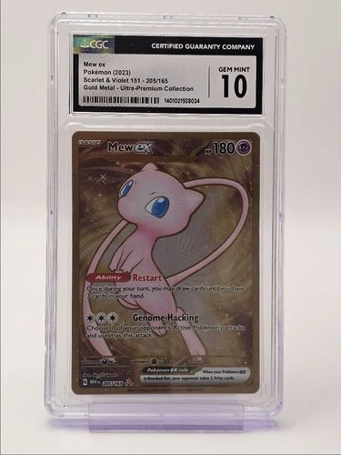 MEW EX 2023 POKEMON S&V 151 HYPER RARE GOLD METAL ULTRA 205/165 CGC 10 Q5677