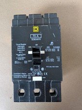 SQUARE D 70 AMP CIRCUIT BREAKER 480Y/277 VAC 3 POLE EDB34070