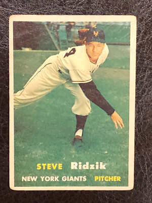 1957 Topps Steve Ridzik Card #123 VG-EX New York Giants