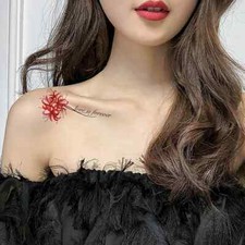 30 pcs Red Spider Magic Lily Waterproof Temporary Tattoos stickers removable
