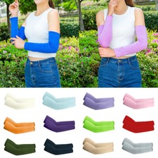 1 Pairs Cooling Arm Sleeves Cover UV Sun Protection Sports Outdoor For Men Women
