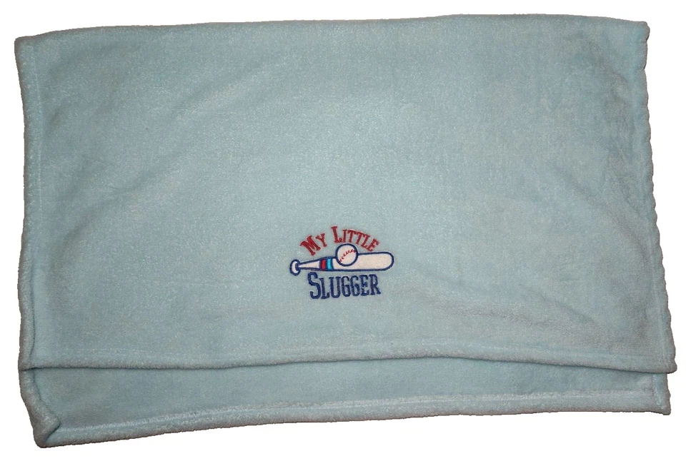 Renacuajos My Little Slugger Béisbol Azul Bebé Manta Suave Vellón Lovey Boy Foto 2 de 3