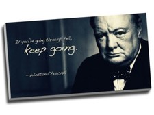 Winston Churchill Quote Canvas Print Wall Art Large 30x16 Inches