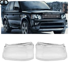 Pair Headlight Lampshade Lens Cover For Land Rover Range Rover Sport 2010-2013