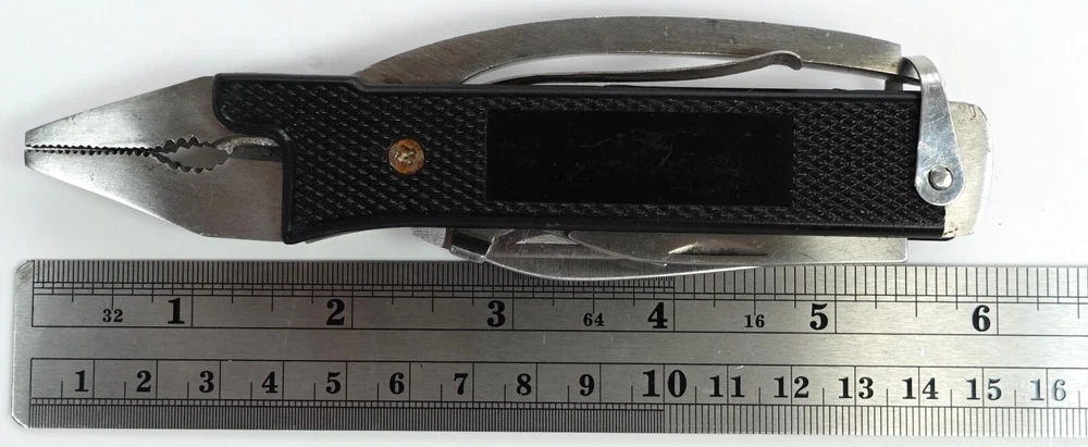 Multi-Tool Survival Pocket Knife with 2 Blades Pliers Saw Phillips Opener  