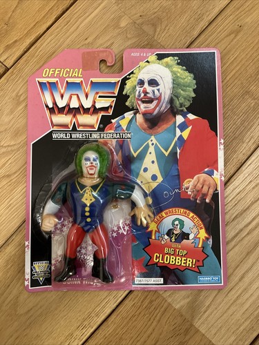 WWF HASBRO DOINK THE CLOWN SERIES 9 MOC MINT ON CA...