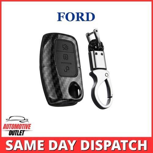 KEY REMOTE FOB COVER FORD CARBON FIBRE BLACK FOR FORD FIESTA MONDEO FOCUS CMAX