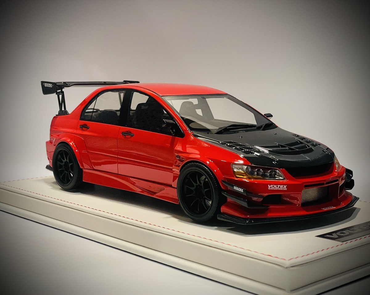 【中古】ウィッツ 1/43 MITSUBISHI LANCER EX TURBO(レッド) ミニカー[10][240010422524] RC 1/10 Mitsubishi EVO Voltex Evo RTR W/ LED /Sound -RED-