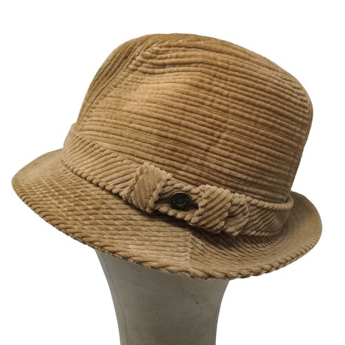GUCCI Orgasmique Corduroy Fedora/Bucket Hat, Size Large Red 