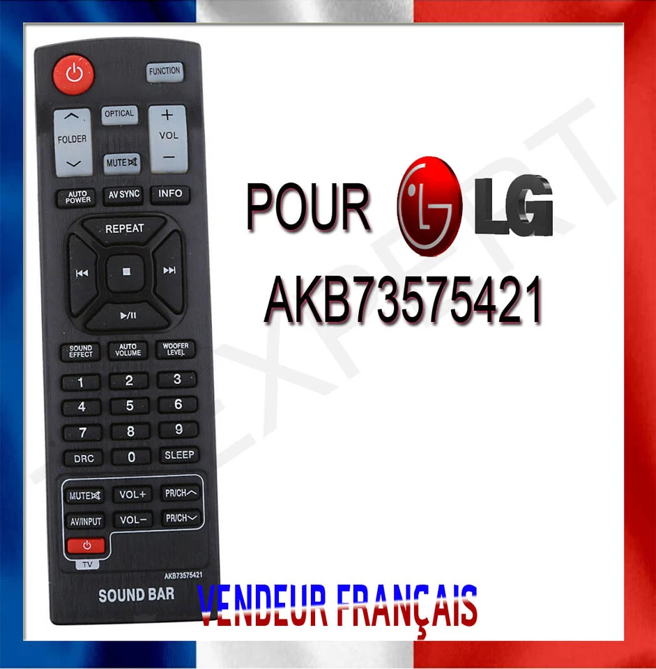 Telecommande pour barre de son Pour LG AKB73575421 - NB2420A NB3520A NB4530B - Photo 1/1
