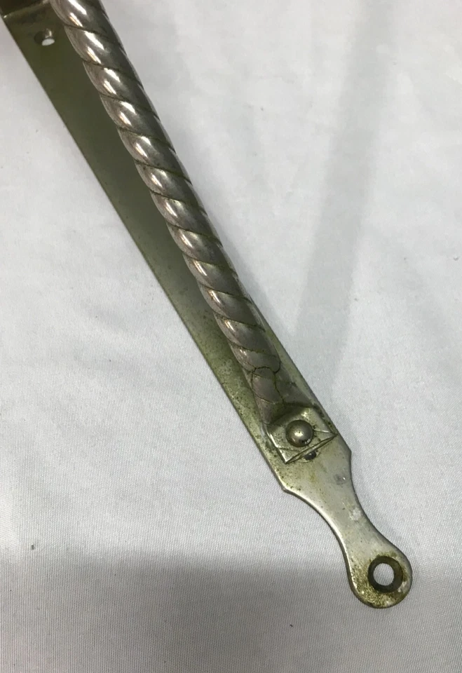 De Colección Pequeño Par de Soportes de Soporte de Estante de Latón Niquelado Cuerda Giratoria Antiguo 859-25B Foto 2 de 4