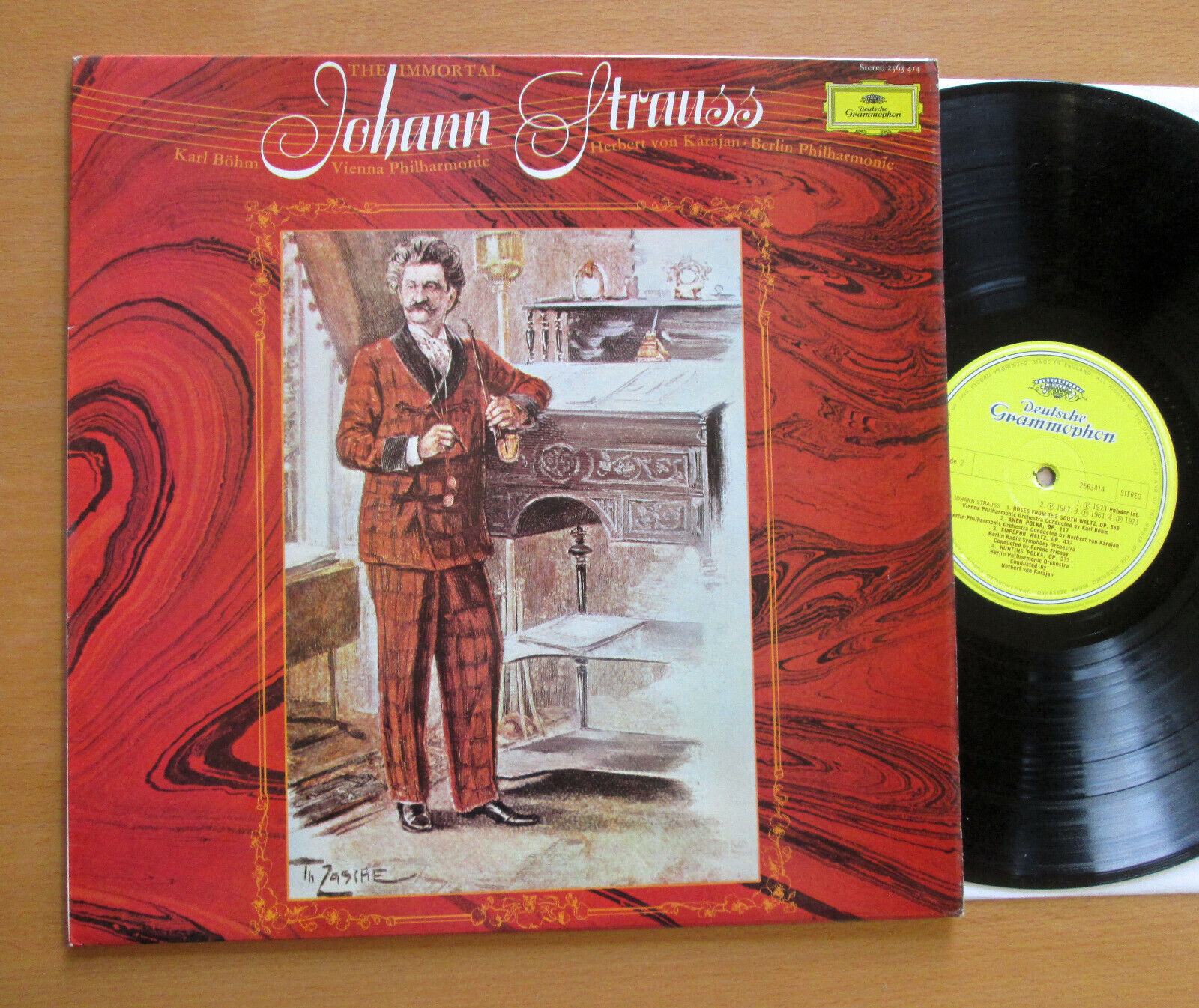 DG 2563 414 The Immortal Johann Strauss Karl Bohm Karajan UK Stereo Vinyl EX