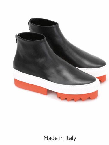 Givenchy Maxi Ridged Sole Leather Booties, size 7