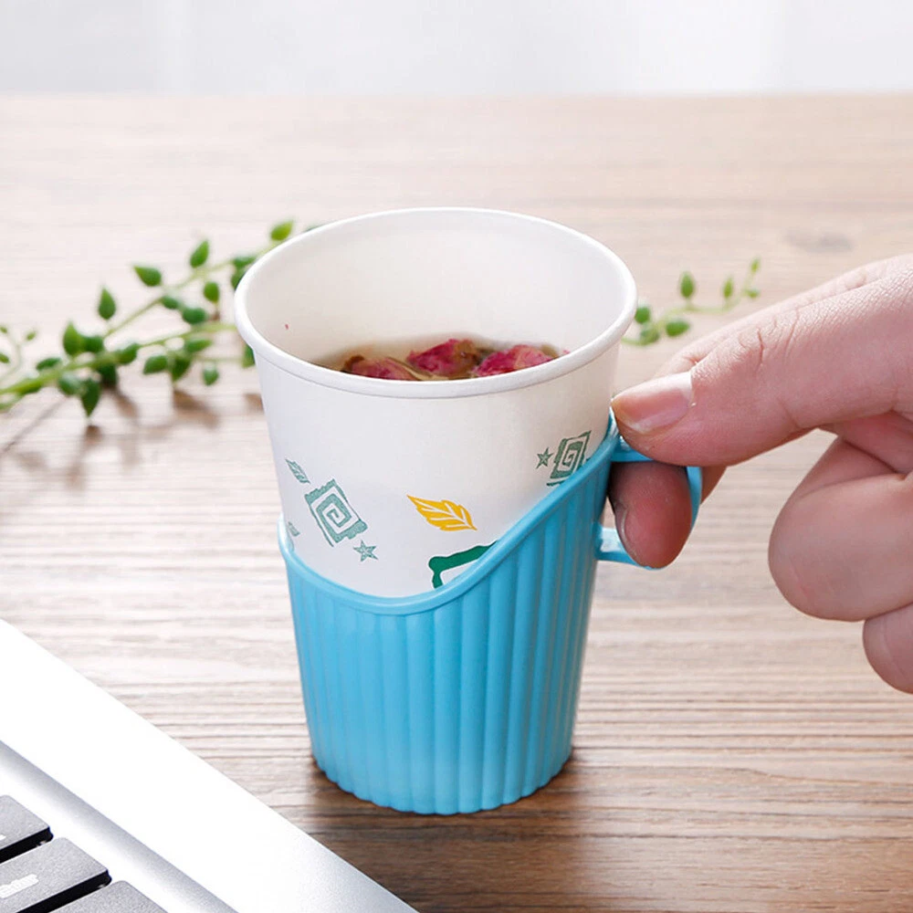 20 Pcs coffee cup protector Disposable Paper Cup Holder Pp Cup