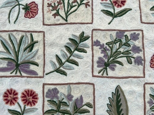 Vintage French Style Aubusson Rug Chain Stitch Needlepoint Rug 3x5 ft Free Ship - Picture 8 of 13