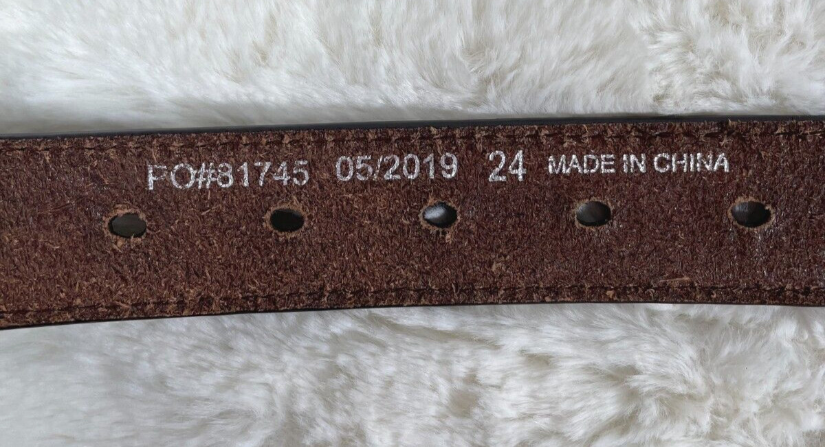 Nocona Belt Co. Tooled Leather Belt Youth Size 24 National Finals Rodeo 1986