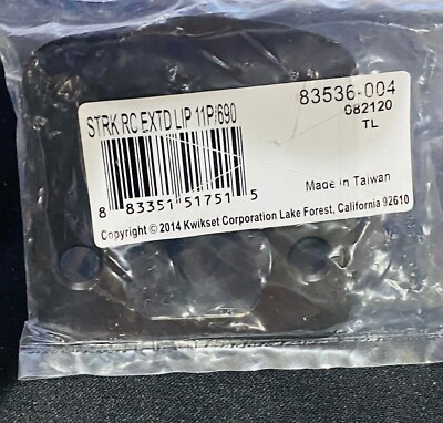 NEW Kwikset 83536-690 Extended Lip 2-1/4'' Bronze Strike Plate Round Corner 11P