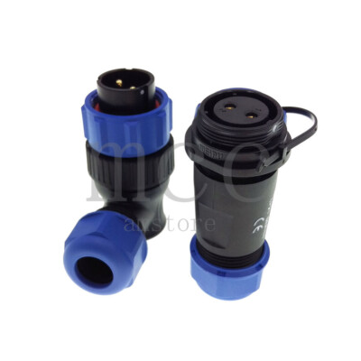 WEIPU SP21 2 Pin Waterproof Aviation Cable Connector,Elbow Docking Plug Socket