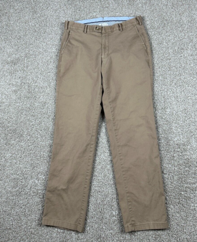 Peter Millar Pants Mens 33x30 Beige Straight Leg Flat Front Chino Golf Stretch - Picture 1 of 11