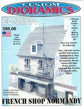 CD-0011 French Shop Normandy, 1/35 scale resin building (comes with CD Disk)