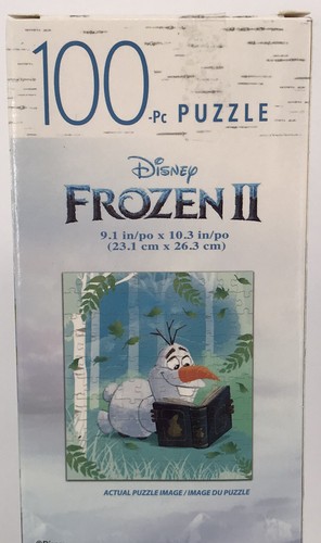 3 puzzle Disney Frozen II Elsa, Anna e Olaf 100 pezzi NUOVI sigillati - Foto 9 di 9