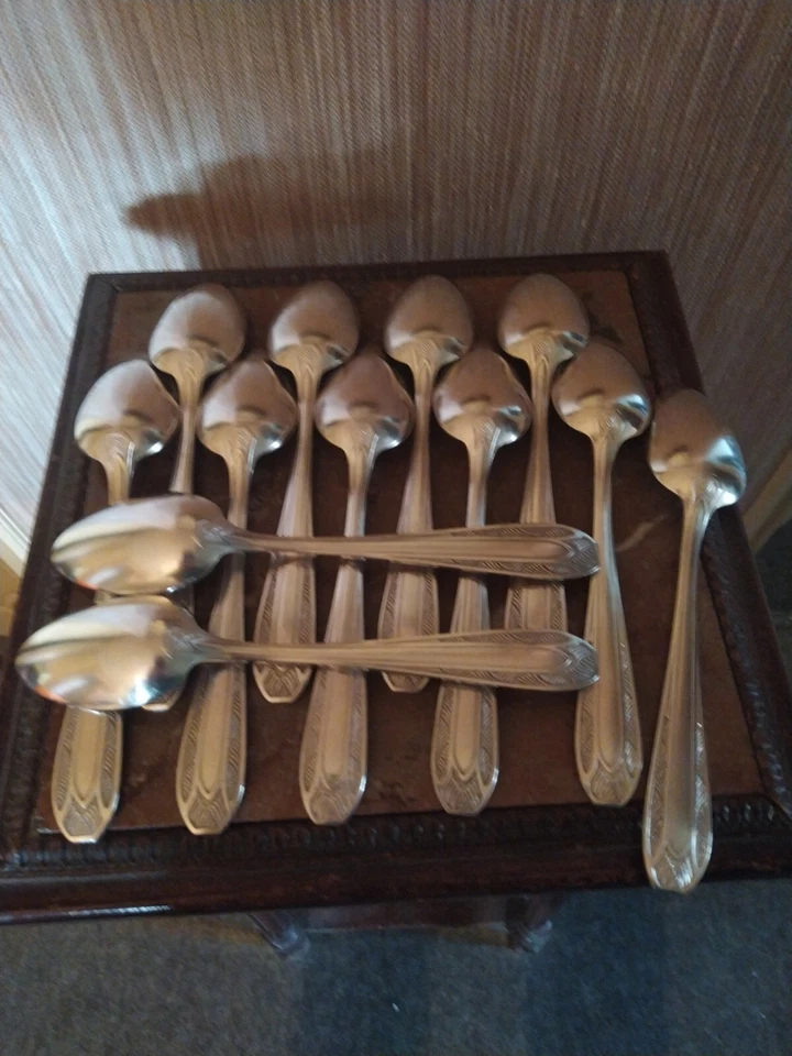 Ménagère 24 Pièces Style Art Déco Orfèvrerie Apollo Métal Argenté - Photo 4/4