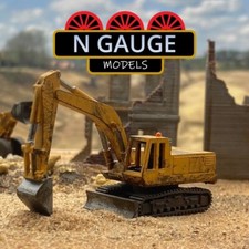 PAINTED -N Scale Gauge Excavator 'Lowered' 1:148 CAT JCB Dozer Quarry 1:160 