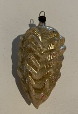 Antique Pine cone Blown Glass Christmas large Ornament