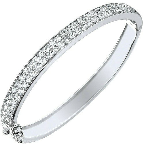 Bracelet Zircon Cubique Plaqué Argent 925 - Taille 19, Multicolore, Neuf Avec étiquettes