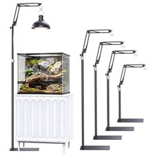 JIRVY Reptile Lamp Stand, Adjustable Height 15.7-74.4in, 360  Swing Arm for