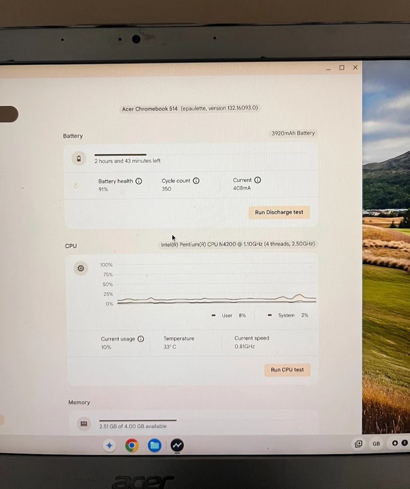 Acer Chromebook 514 Laptop, 14", Pentium, 4GB, 64GB, Backlit, FHD IPS, All-Metal - Image 4 of 4