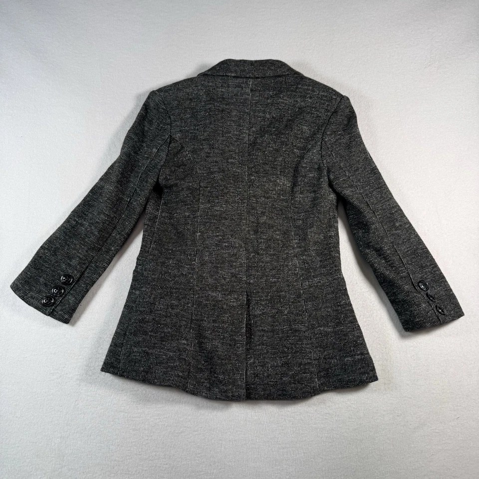 Cartonnier Blazer Womens Medium Black Tweed Jacket Office Single Vent - Image 2 of 4