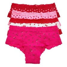 Victoria's Secret PINK Cheeky Lace Panties Womens Medium M LOT OF 4 VS Panty