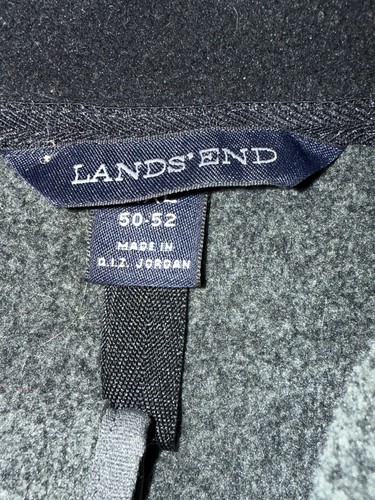 Lands End Vest Mens Size XXL 50-52 Charcoal Gray Fleece Full Zip - Picture 2 of 4