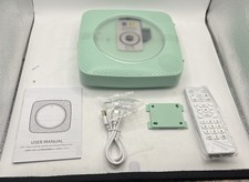Gueray CD player Bluetooth portable HiFi speakers LCD FM radio GREEN Y-01