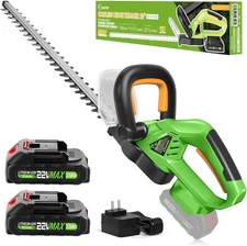 Saker Cordless Hedge Trimmer, 20” 22V Electric Bush Trimmer Handheld Shrub Trimm