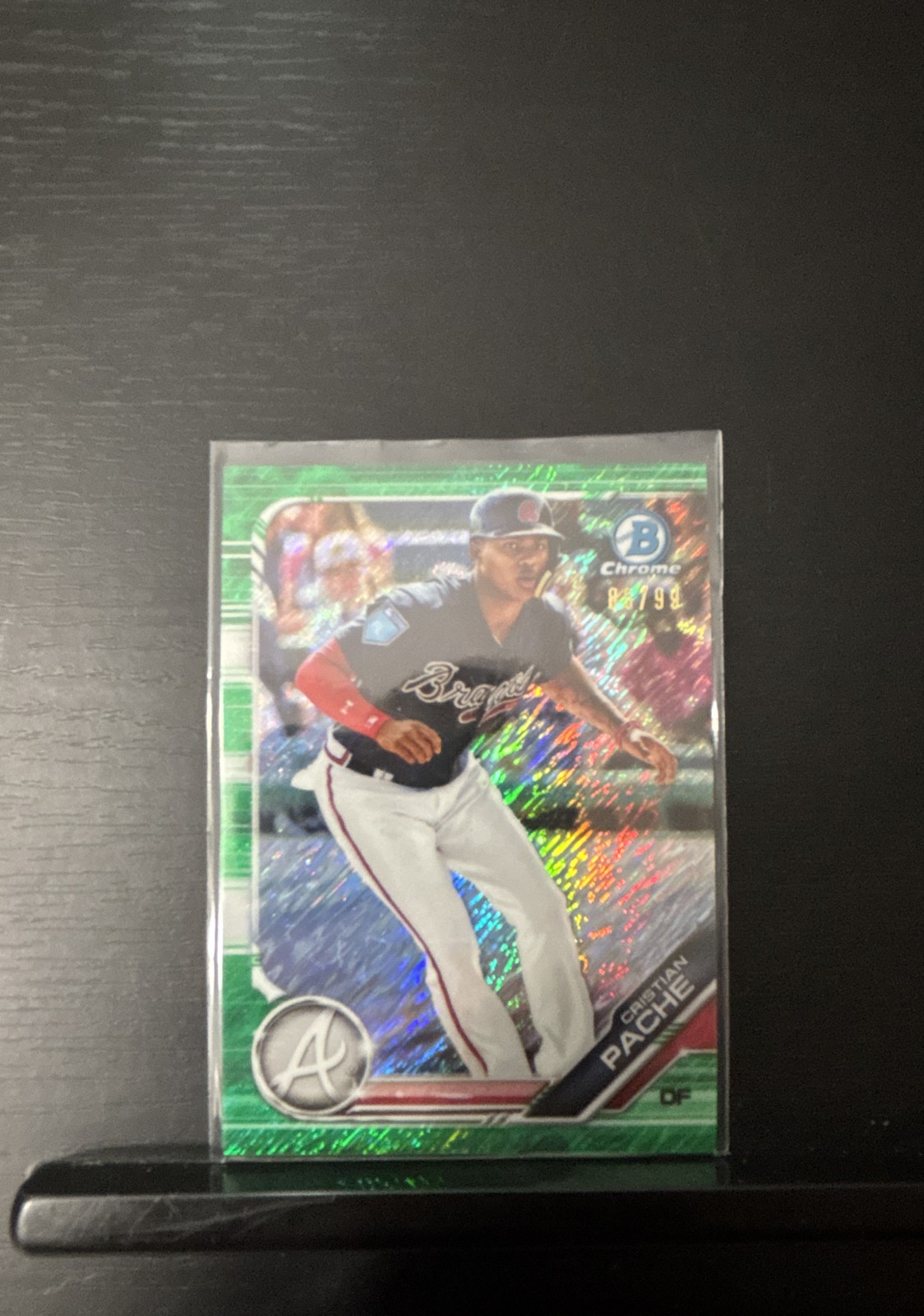 2019 Bowman - Chrome Prospects Cristian Pache #BCP-62 Green Shimmer Refractor...