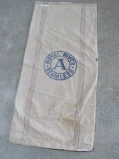 Vintage Royal River A Seamless Cloth Grain Feed Bag Sack 40x18" #65