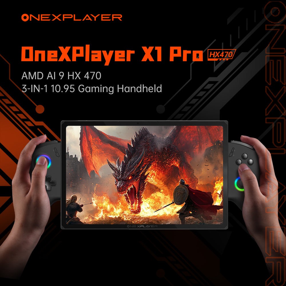 OneXPlayer X1 PRO AMD AI 9 HX 470 32GB+1TB Laptop Tablet 3 IN 1 PC