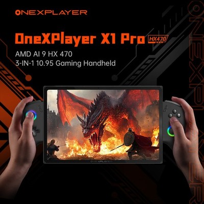 OneXPlayer X1 PRO AMD AI 9 HX 470 32GB+1TB Laptop Tablet 3 IN 1 PC Game Console